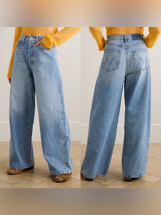 MOTHER Denim - MOTHER The Pipe Dream Button Sneak High Rise Jeans in Leap At The Chance